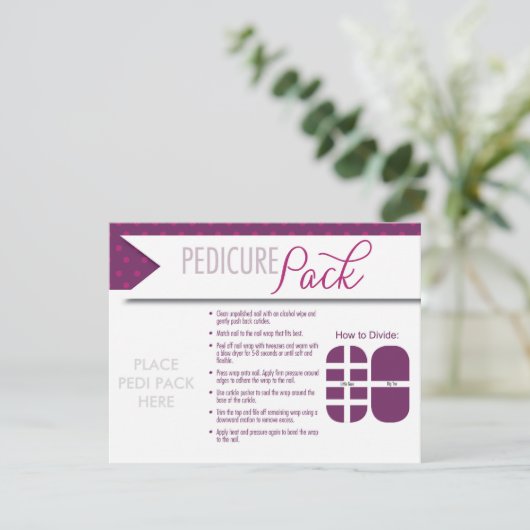 Pedicure Pack - Card with Envelope (Standing Front)