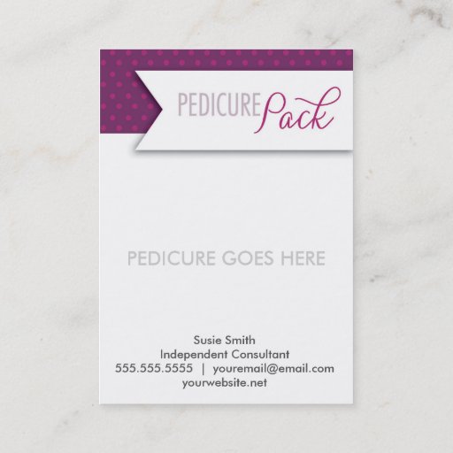 Customizable Pedicure Pack - Chubby Business Card