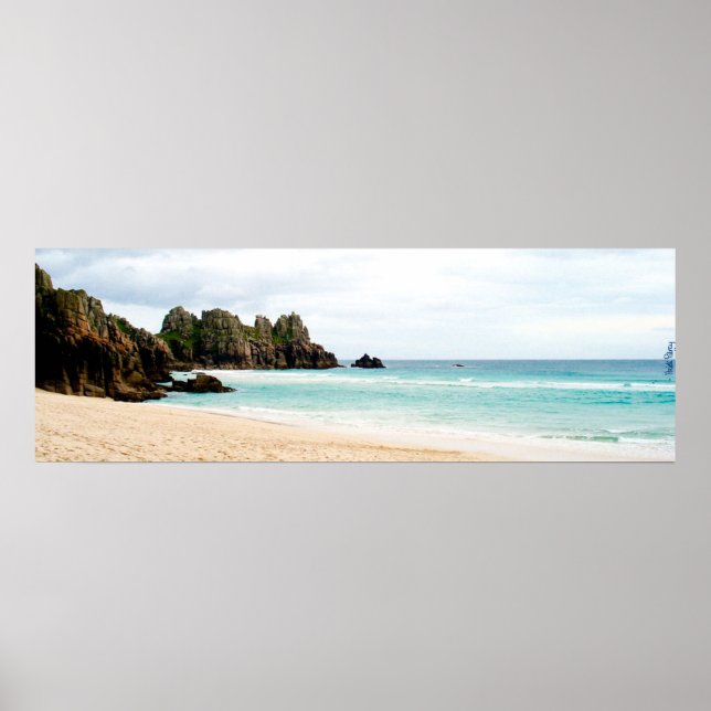 Pedn Vounder, Cornwall Beach Poster (Front)