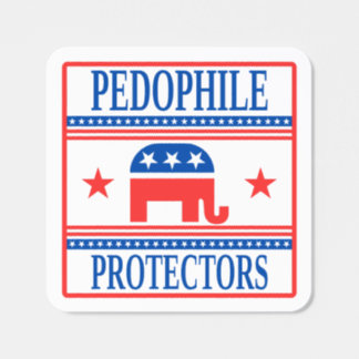  Pedo Protectors, Funny Anti-Trump Epstein Square Sticker