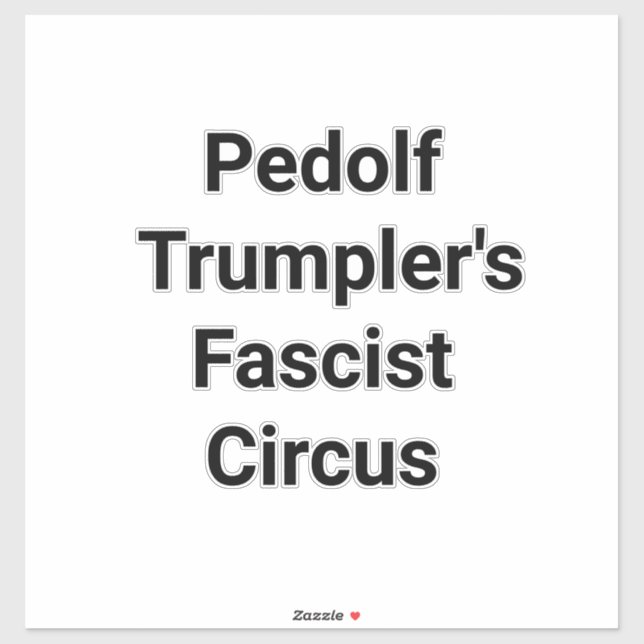Pedolf Trumpler Circus Hankamer Artjunkhaus Comic Sticker (Sheet)