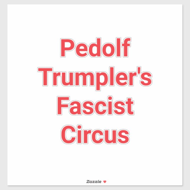 Pedolf Trumpler Circus Hankamer Artjunkhaus Comic Sticker (Sheet)