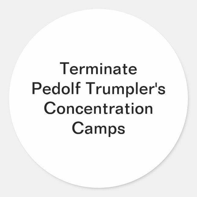 Pedolf Trumpler Concentration Hankamer Artjunkhaus Classic Round Sticker (Front)