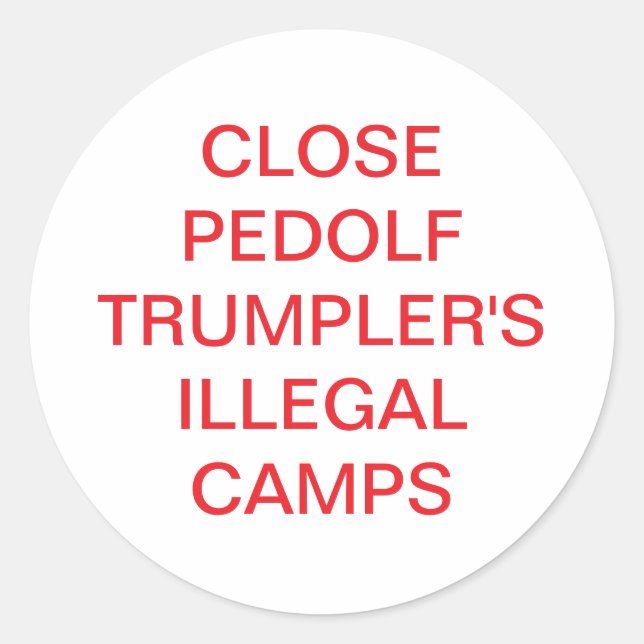 Pedolf Trumpler Concentration Hankamer Artjunkhaus Classic Round Sticker (Front)