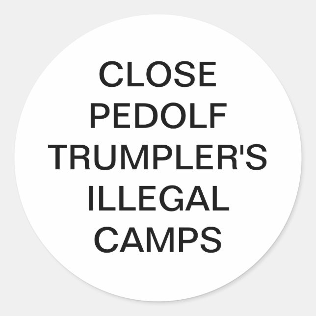 Pedolf Trumpler Concentration Hankamer Artjunkhaus Classic Round Sticker (Front)