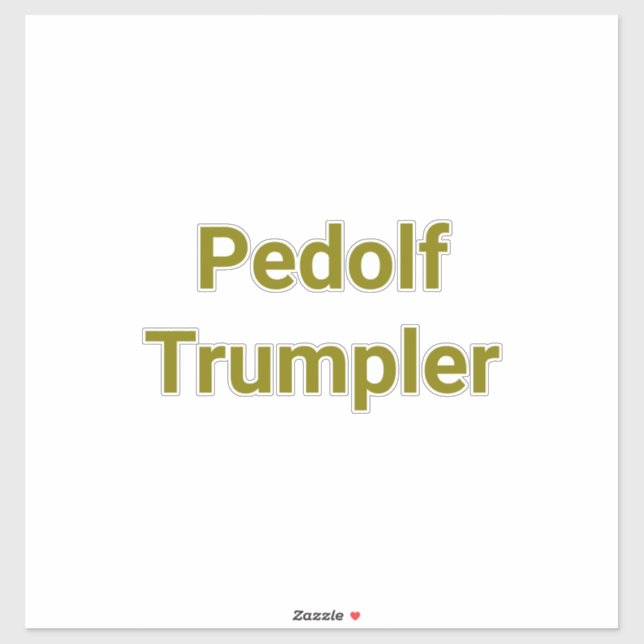 Pedolf Trumpler Hankamer Artjunkhaus Fun Comic Art Sticker (Sheet)