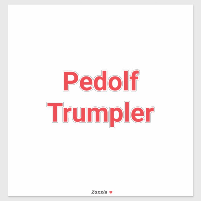 Pedolf Trumpler Hankamer Artjunkhaus Fun Comic Art Sticker (Sheet)