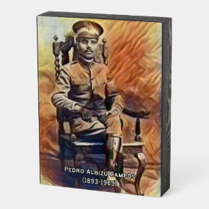 Pedro Albizu Campos Wooden Box Sign