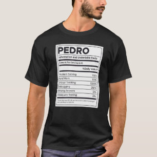 Pedro Nutrition Information Problem Solving Hard W T-Shirt