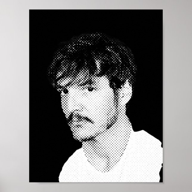 Pedro Pascal half Tone Vintage Art Poster (Front)