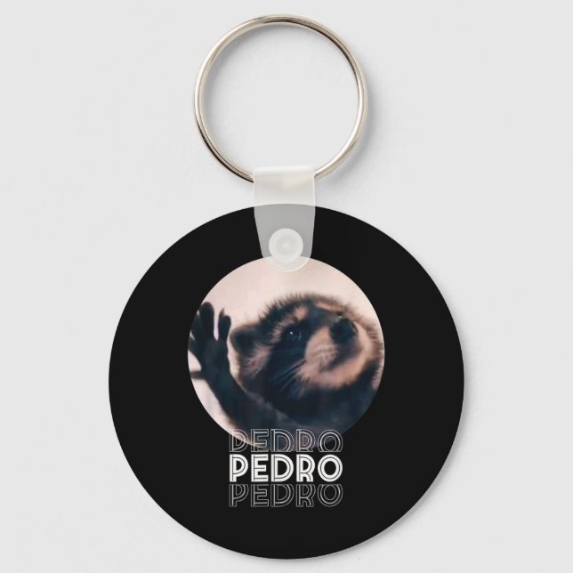 Pedro Racoon Dance Popular Internet Meme Mapache D Keychain (Front)