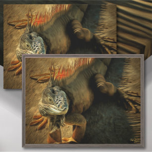 Pedro the Iguana 0768 Art Canvas Print