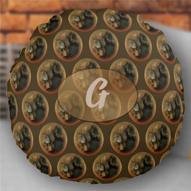 Pedro the Iguana 0768 Round Pillow (Creator Uploaded)