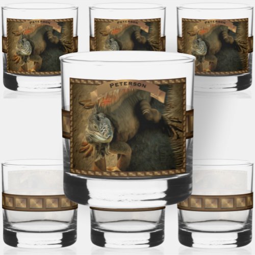 Pedro the Iguana 0768 Whiskey Glass