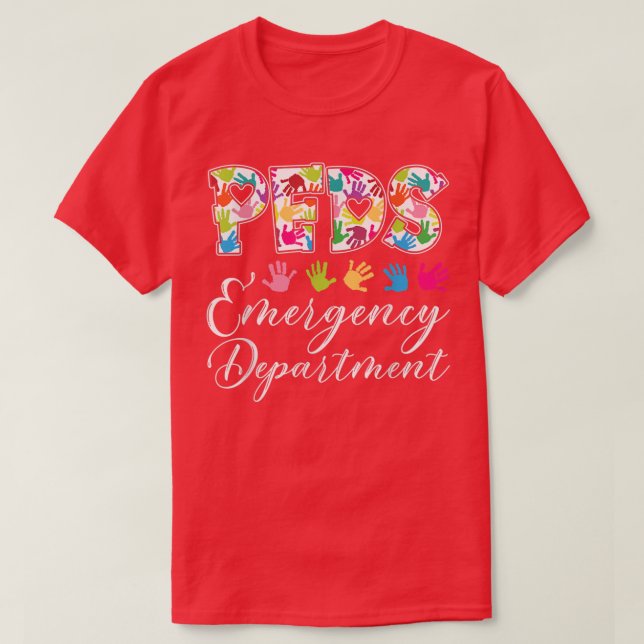 PEDS Emergency Department Pediatric Nurse Doctor  T-Shirt (Design Front)