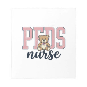 Peds Nurse Teddy Bear Vintage Shirt Design_1 Notepad