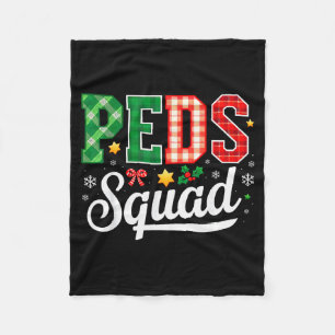 Peds Squad Pediatric Nursing Funny Pediatric Nurse Fleece Blanket