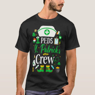 Peds St Patrick's Day Nurse Crew Family Group Nurs T-Shirt
