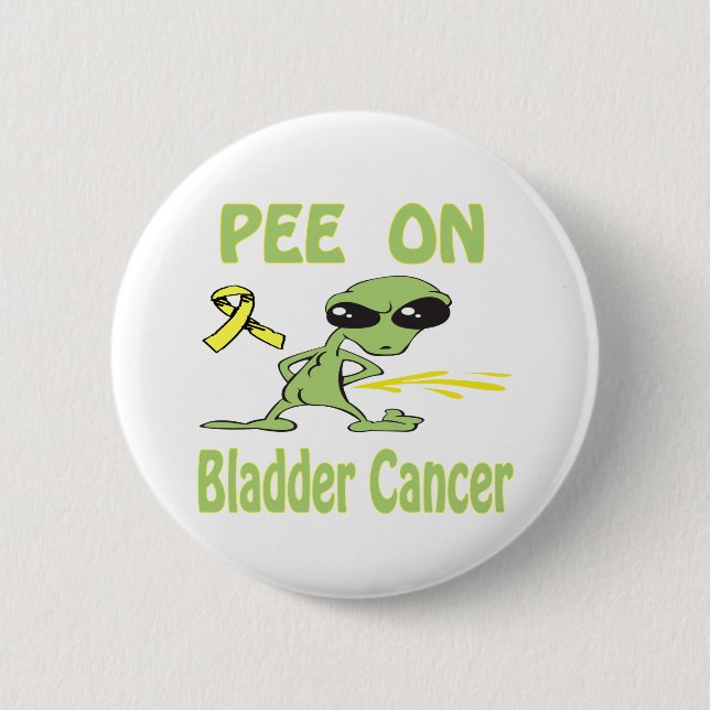 Pee On Bladder Cancer Button (Front)