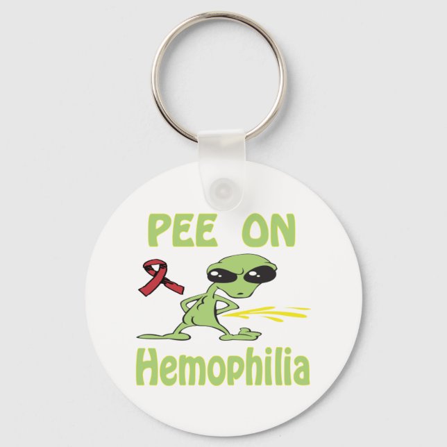 Pee On Hemophilia Keychain (Front)