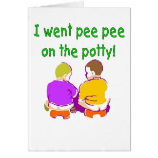 Pee on the potty cards