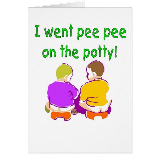 Pee on the potty cards (Front)