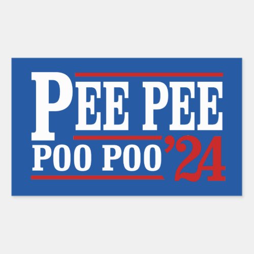 Pee Pee Poo Poo 2024 Rectangular Sticker