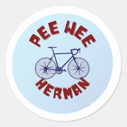 Pee Wee Herman Bike Classic Round Sticker