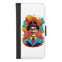 Pee Wee Herman Laughing Oval Logo Wallet Case"