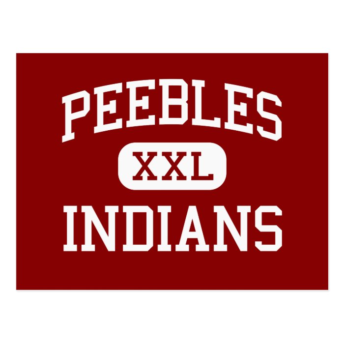 Peebles   Indians   High School   Peebles Ohio Post Card