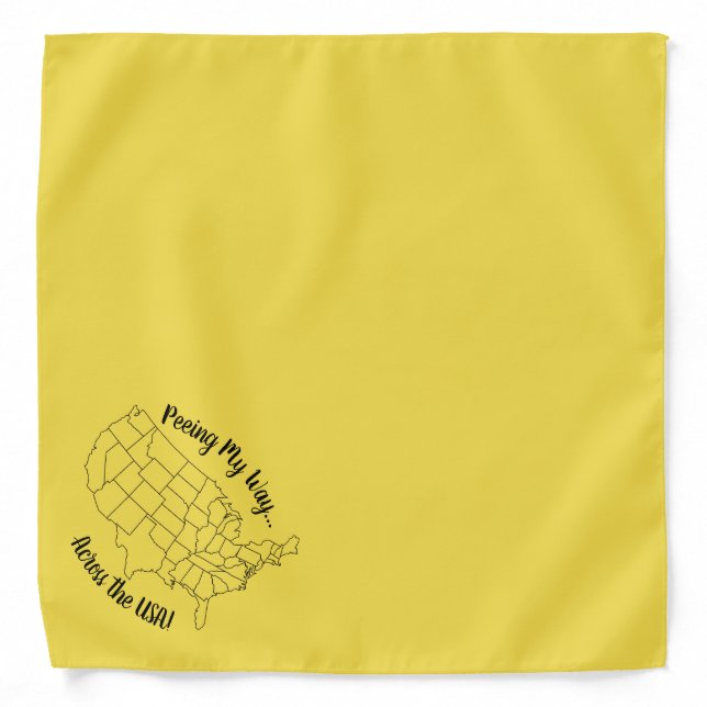 Peeing My Way Across The USA Travel Dog Bandana (Front)