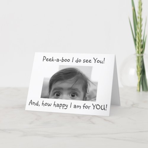 PEEK_A_BOO BABY ADOPTION CONGRATULATIONS CARD