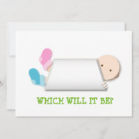 Fishing Gender Reveal Invitation, Fish-HE Fish-SHE Invitation