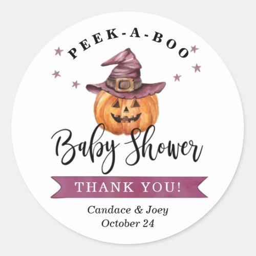 Peek_a_Boo Baby Shower Sticker
