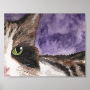 Peek a boo Calico Kitty Poster
