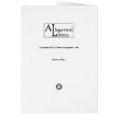 Peek A Boo! Cat card (Back)