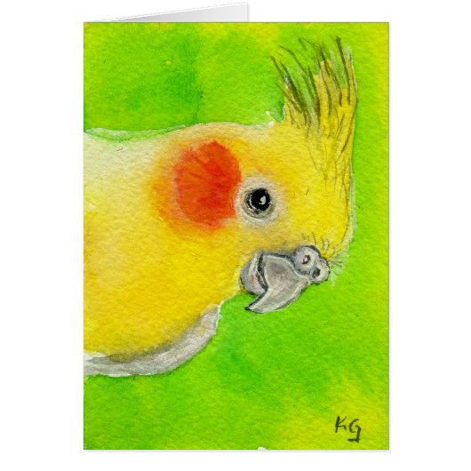 Peek-a-boo Cockatiel Cards (Front)