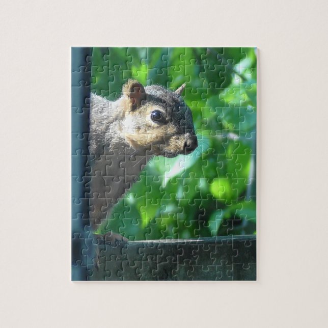 Peek a Boo Funny Squirrel Jigsaw Puzzle (Vertical)