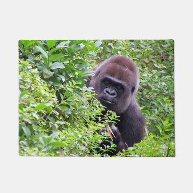 Peek-A-Boo Gorilla Doormat (Front)