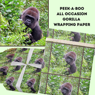 Peek-A-Boo Gorilla Wrapping Paper Roll