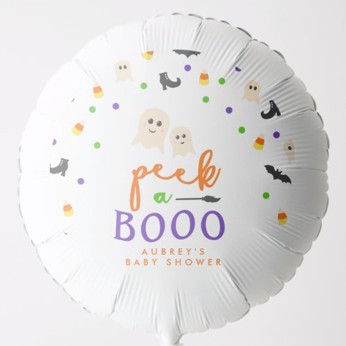 Peek a Boo Halloween Baby Shower Balloon