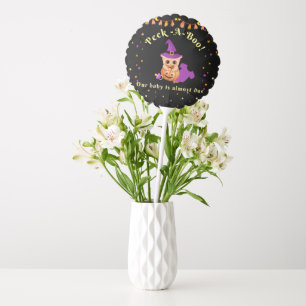 Peek-A-Boo Halloween Baby Shower Balloon