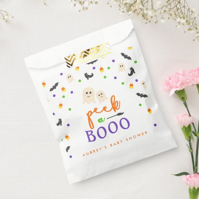 Peek a Boo Halloween Baby Shower Favor Bag (Sealed)