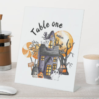 Peek a BOO Halloween Baby Shower Table Sign
