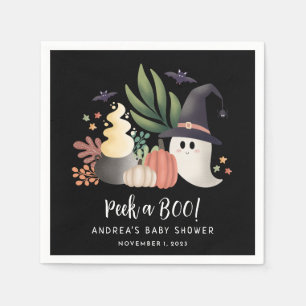 Peek a Boo Halloween Ghost Baby Shower Napkins
