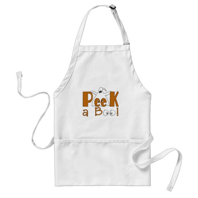 Peek A Boo Halloween T-shirts and Gifts Adult Apron (Front)