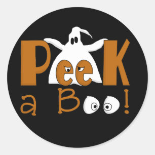 Peek A Boo Halloween T-shirts and Gifts Classic Round Sticker