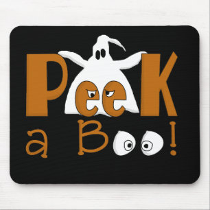 Peek A Boo Halloween T-shirts and Gifts Mouse Pad