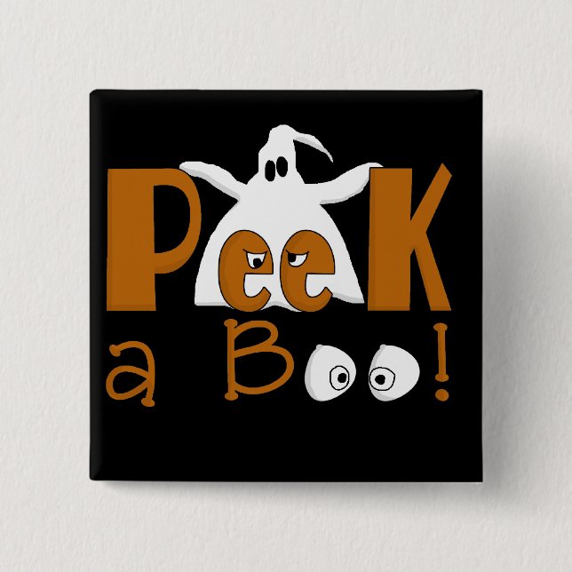 Peek A Boo Halloween T-shirts and Gifts Pinback Button (Front)
