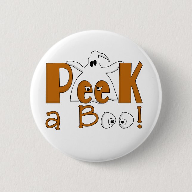 Peek A Boo Halloween T-shirts and Gifts Pinback Button (Front)